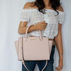 Michael Kors Selma M Satchel Shoulder Bag Blossom